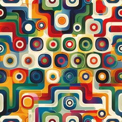 Obraz premium Abstract background illustration in the style of the 70s