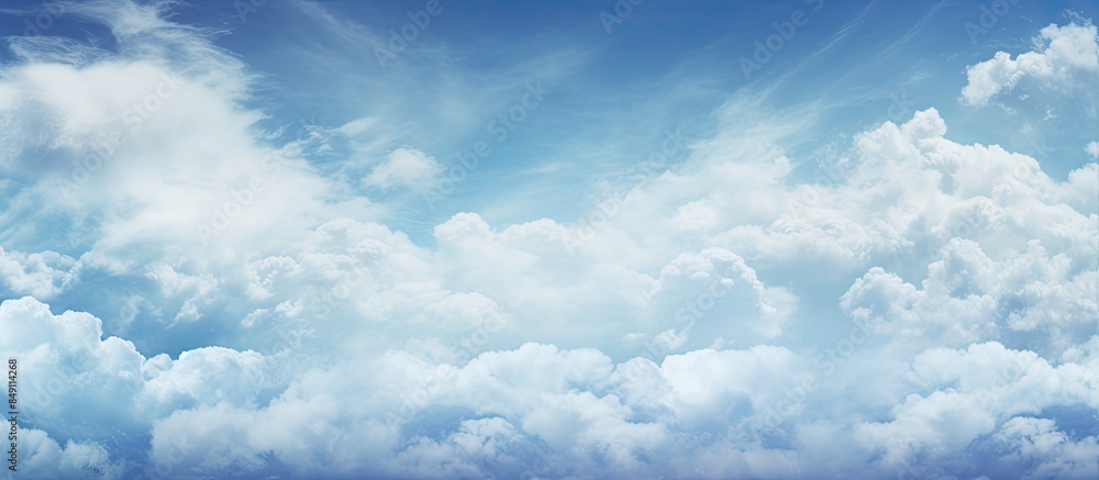 Poster blue background of texture in the form of sky. Creative banner. Copyspace image