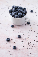 blueberries in a cup