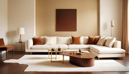 white and gold theme modern interior
