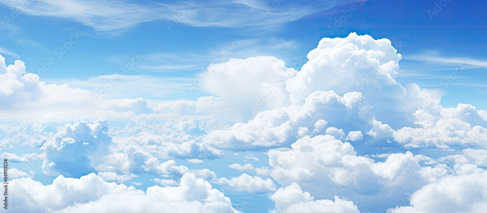 Poster clouds in the sky. creative banner. copyspace image