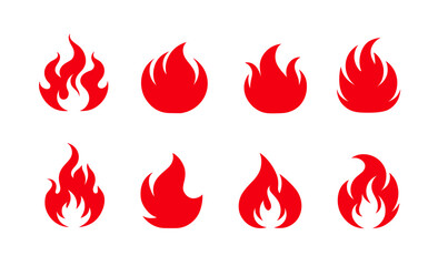 Fire flame vector hot icon. Fire abstract bonfire flammable background flame icon.