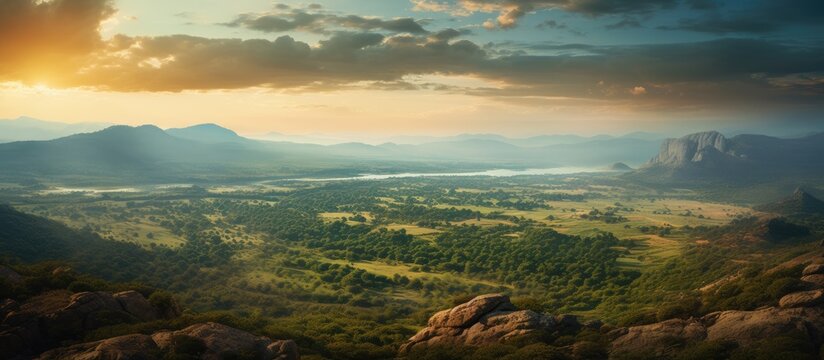 Deccan plateau at it best. Creative banner. Copyspace image