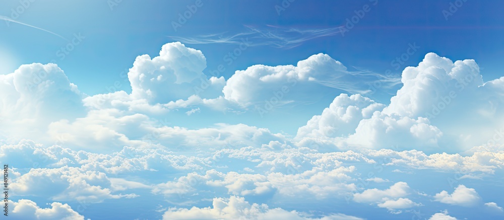 Wall mural sky with clouds. creative banner. copyspace image