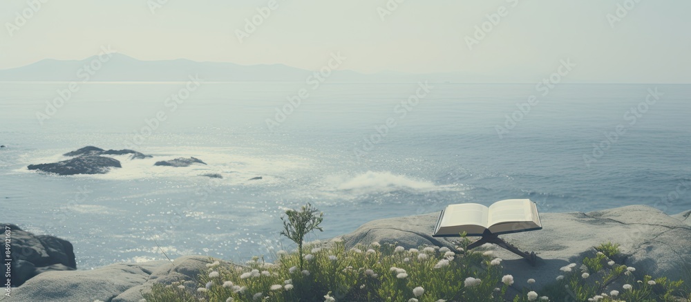 Poster wonderful place to find inspirations and to think. creative banner. copyspace image