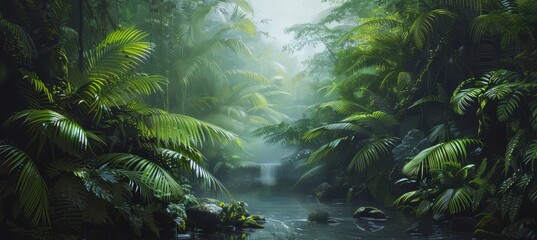 Ethereal Rainforest Stream: Hyper Realism
