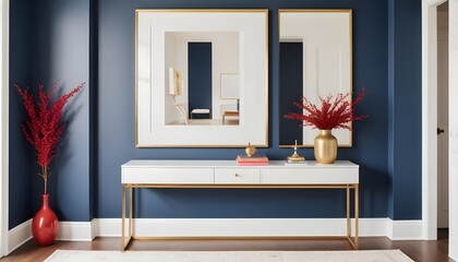 white and gold theme modern interior