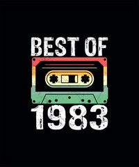Best Of 1983 Cassette Tape Retro Vintage T-Shirt