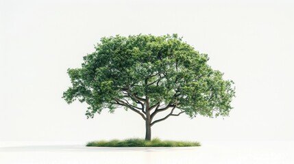 Obraz premium A stunning tree depicted with remarkable realism set against a clean white backdrop