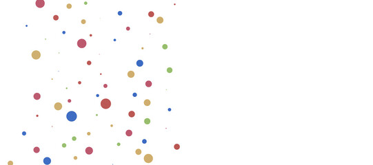 Multicolor confetti abstract background with a lot of falling pieces, isolated on a white background. Festive decorative tinsel element for design