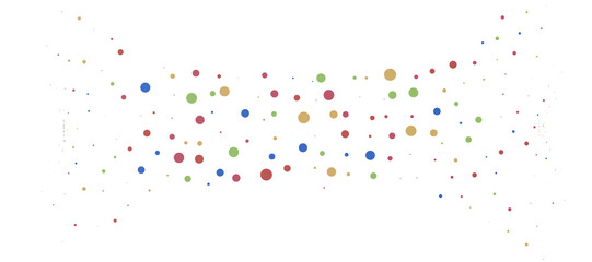 Colorful confetti on white background