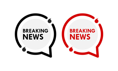 Breaking news design template illustration