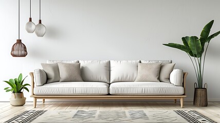 modern living room with sofa