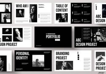 Black And White Creative Designer Portfolio