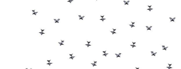 Festive Celestial Cascade: Mesmerizing 3D Illustration of Descending Christmas Stars