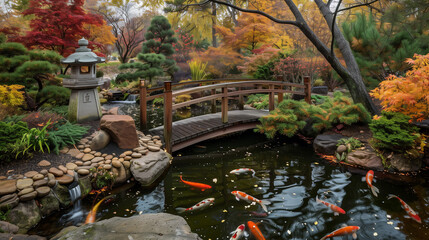 japanese garden in autumn