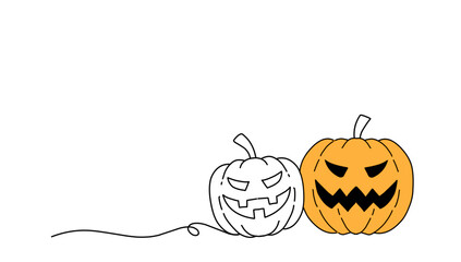 Helloween icon with line art. Helloween celebration symbol. Hellowen icon for background.	