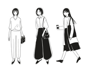 おしゃれな女性のセット