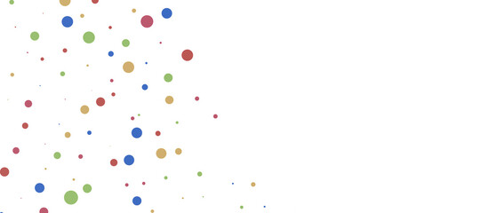 Sunburst and colorful confetti background frame illustration