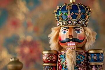 Fototapeta premium Ornate Nutcracker Figurine with Intricate Detailing