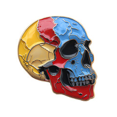 Skull Enamel pin, clothing patch, pin, patches, badges and stickers
