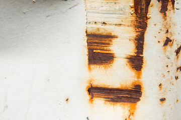 Texture of old white metal surface