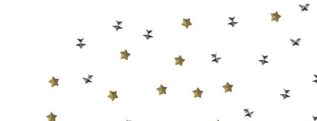 Festive Celestial Cascade: Mesmerizing 3D Illustration of Descending Christmas Stars