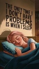 THE ONLY TIME I DON'T HAVE PROBLEMS IS WHEN I SLEEP