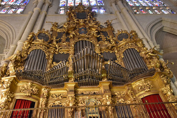  golden organ of a church