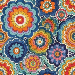 Fototapeta premium Abstract background illustration in the style of the 70s