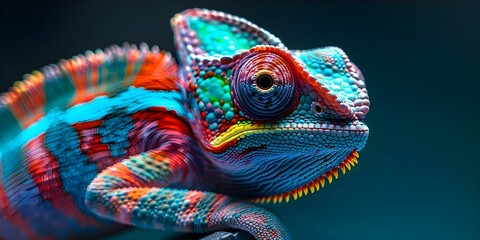Chameleon-Inspired Technology Mimicking Adaptability and Camouflage Through Color. Concept Technology, Adaptability, Camouflage, Color, Chameleon-Inspired