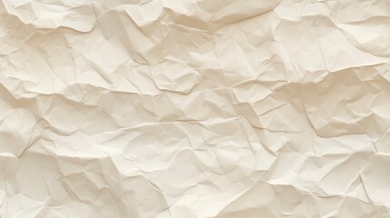 Obraz premium White crumpled paper texture background for design with copy space for text or image.