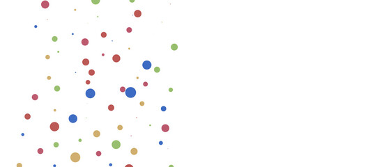 Multicolor confetti abstract background with a lot of falling pieces, isolated on a white background. Festive decorative tinsel element for design