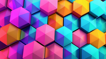 A colorful image of many different colored squares