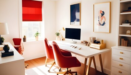 white and gold theme modern interior