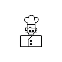 Chef Line Icon stock illustration

