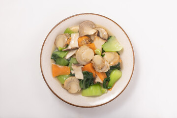 帆立とチンゲンサイの中華炒め