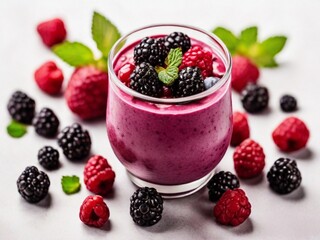 Summer Sips: Blackberry Smoothie with Mint