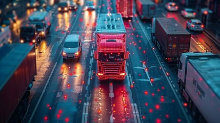 Smart logistics and supply chain management with real-time tracking and predictive analytics.