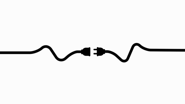 Electrical connection, plug and socket, conductor of electricity illustration background