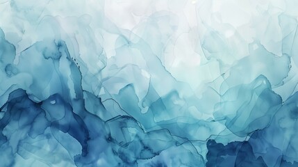 Obraz premium Soft blue watercolor painting with gentle gradients and fluid shapes. Ideal for backgrounds, artistic designs, and creative projects.