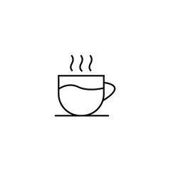 Cup of coffee icon. Thin line signs for design logo, visit card, etc. Single high-quality outline symbol for web design or mobile app. 