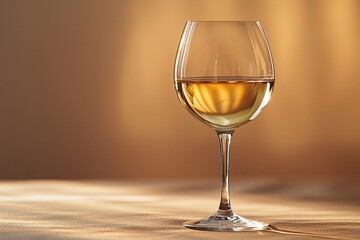 A serene image of a glass of white wine