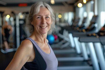 Fototapeta premium Fit Mature Woman Maintaining Health