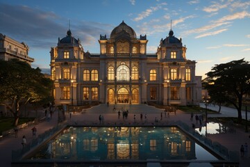 Obraz premium National Historical Museum with historical artifacts in Rio., generative IA