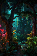night in the forest