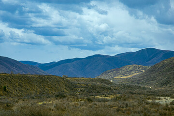 Aba, Sichuan Province - mountains and grasslands under the blue sky