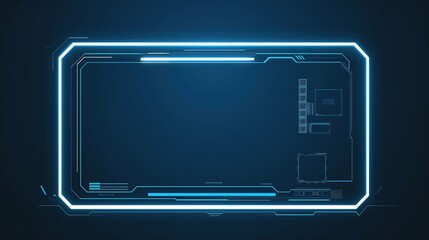 Close-up of computer user interface design against a black background, minimalist design