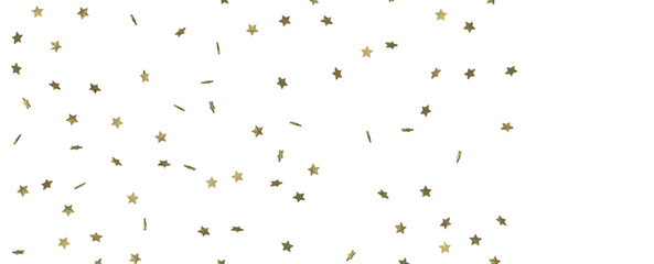 Holiday golden decoration, glitter frame isolated -