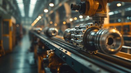 Fototapeta premium Automated Manufacturing Process in a Modern Factory